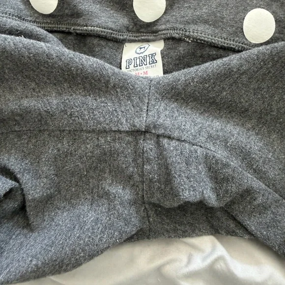 VS Gray Fold-Over Waist Polka Dot Yoga Pants - Picture 8 of 9